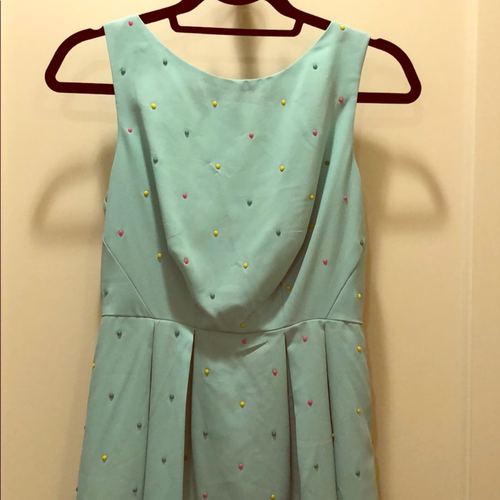 Mustard Seed mint, beaded, sleeveless dress